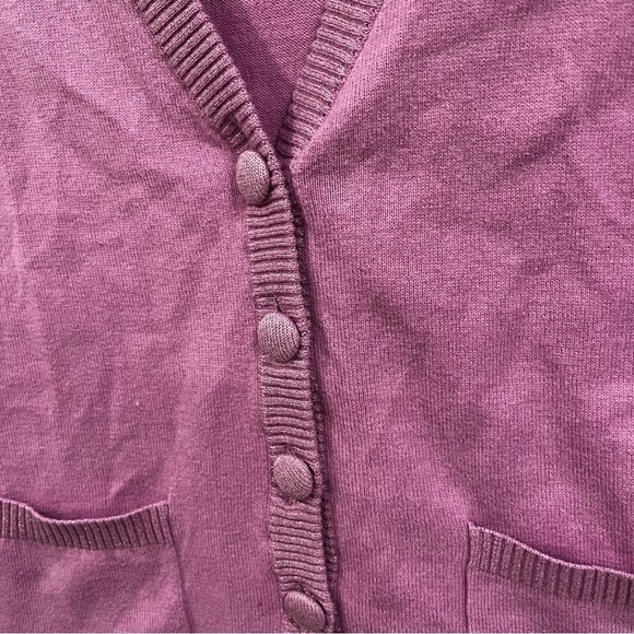 Jack: BB Dakota purple with sparkle accent button front cardigan size xsmall - Picture 2 of 8